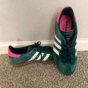 Adidas Women's Teal and Pink Sneakers